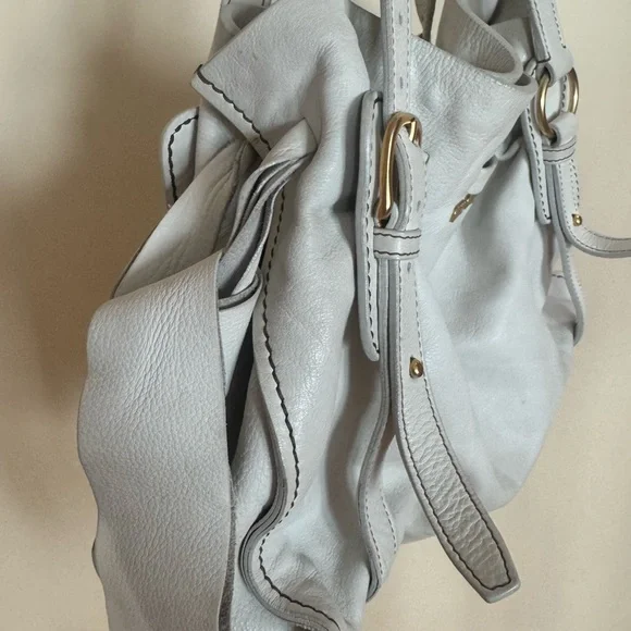 Miu Miu white leather tote bag ribbon - Picture 4 of 8